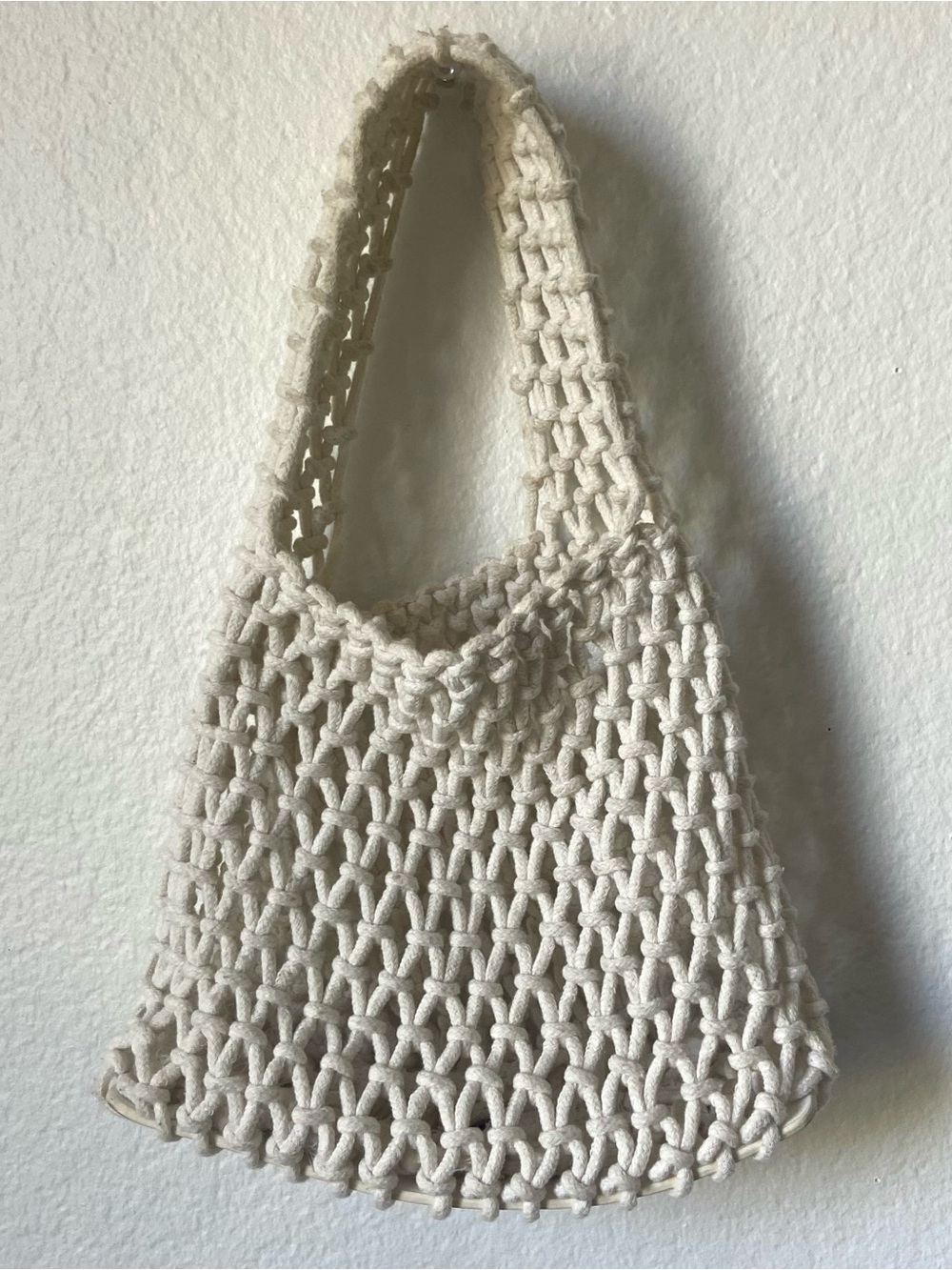White Net Mini Tote Purse